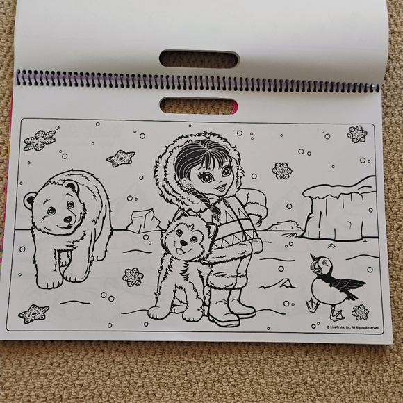 TWO Lisa Frank Jumbo Adult Coloring Activity Sticker Books Rainbow Majesty USED - Picture 11 of 16